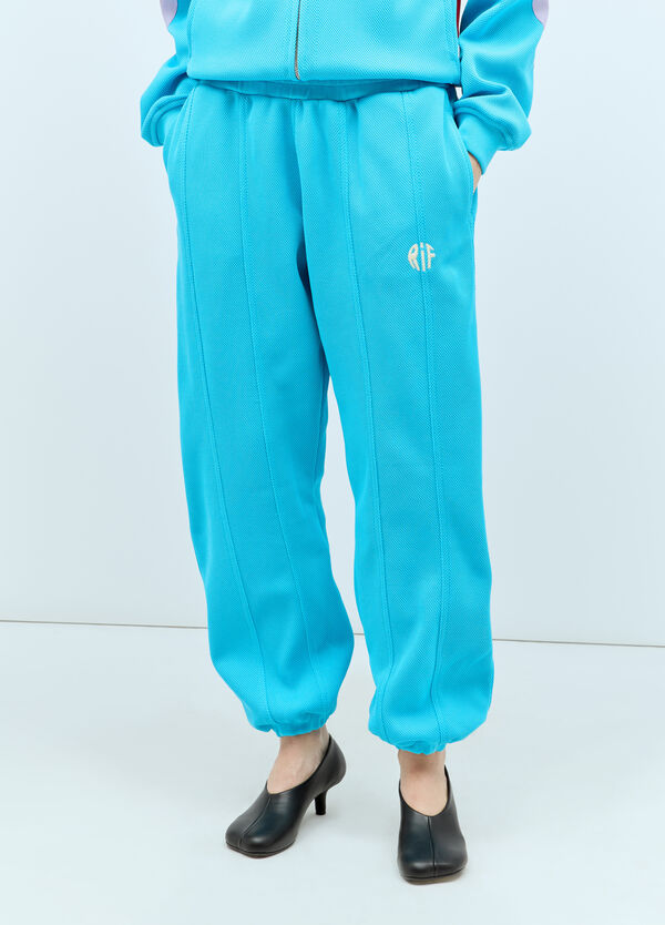 Reward If Found Logo Embroidery Track Pants Blue rif0256002